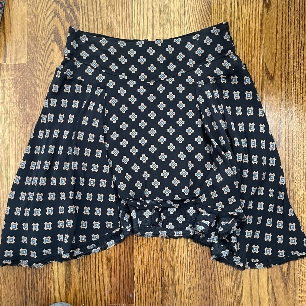 **4/$12** Free People Fabulous Black Skirt w/ Side Panels Size 2